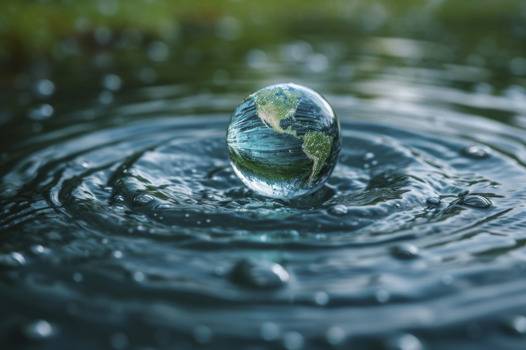 water world in a drop of water, in the style of environmental awareness, light green and dark azure, photo-realistic landscapes, sky-blue and green --ar 3:2 --stylize 500 --v 6 Job ID: 92bb16be-baaa-41ab-9162-43bd8acb4305